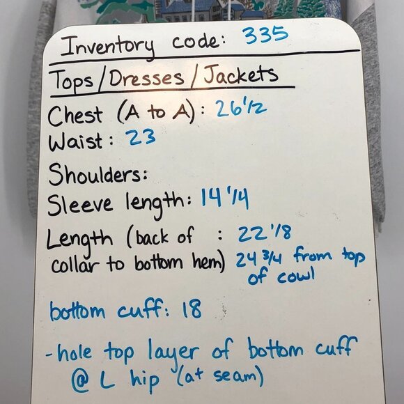 Vintage Petite Winter Snowy hill landscape festive high neck pullover sweatshirt - Picture 14 of 16